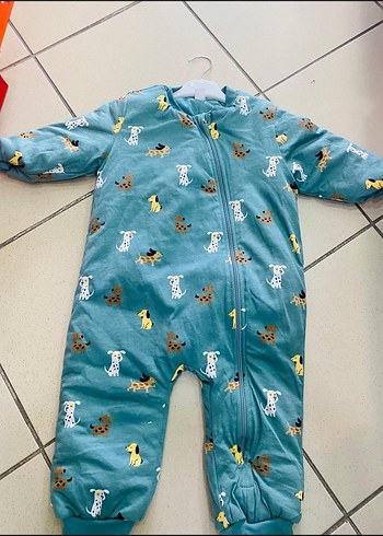 Mavi Baskılı Erkek Çocuk Tulum Pijama