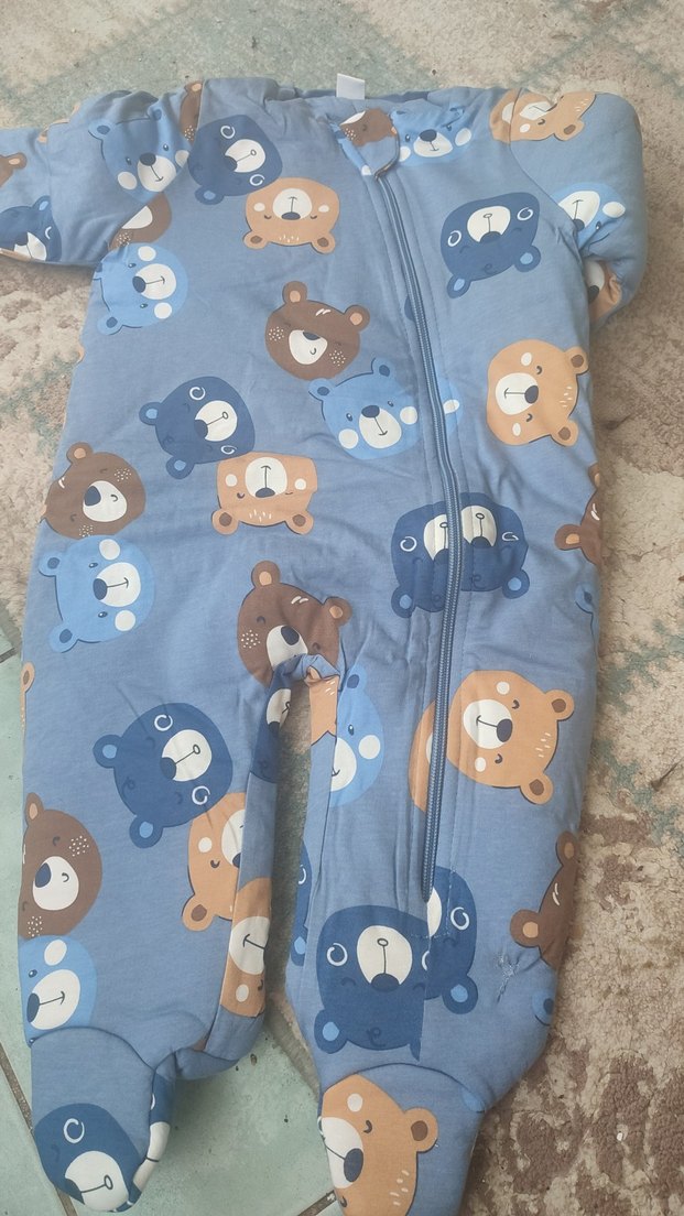 Renkli Baskılı Mavi Erkek Bebek Tulum - Görsel 2