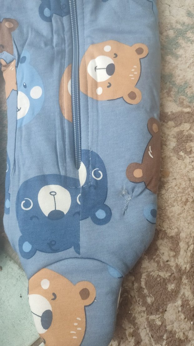 Renkli Baskılı Mavi Erkek Bebek Tulum - Görsel 3