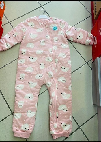 Kız Çocuk Pembe Fermuarlı Uyku Tulumu