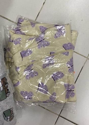 Mor Kelebek Desenli Bebek Uyku Tulumu - Görsel 2