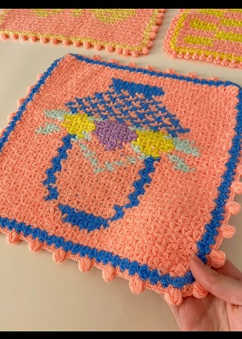 Pastel Renkli Örgü Banyo Lifleri - Görsel 2