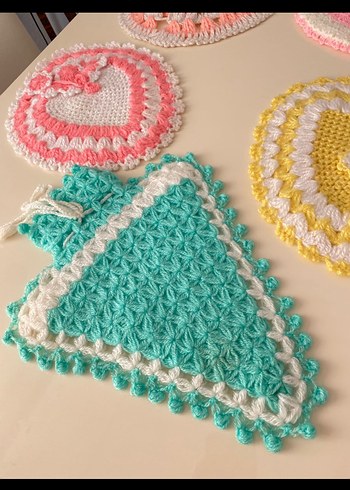 Pastel Renkli Örgü Banyo Lifleri - Görsel 2