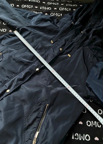 Mavi paraşüt Kumaşlı Kapüşonlu yağmurluk - Görsel 8