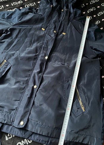 Mavi paraşüt Kumaşlı Kapüşonlu yağmurluk - Görsel 7