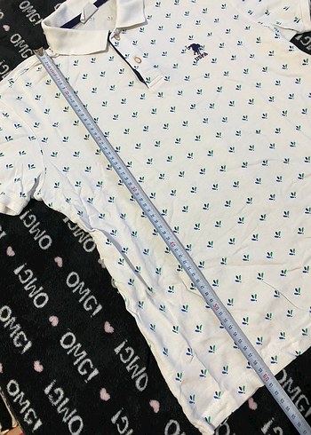 Baskılı Beyaz Pamuklu Polo Tişört - Görsel 2