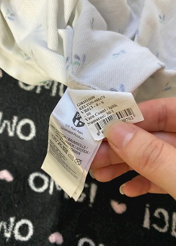 Baskılı Beyaz Pamuklu Polo Tişört - Görsel 7