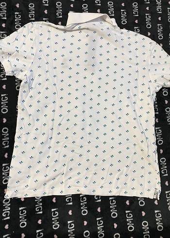 Baskılı Beyaz Pamuklu Polo Tişört - Görsel 6