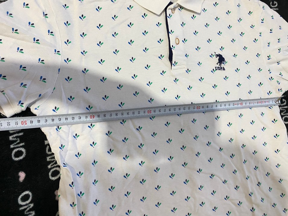 Baskılı Beyaz Pamuklu Polo Tişört - Görsel 3