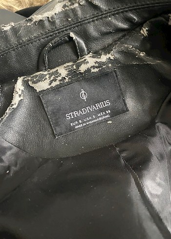 Siyah Kemerli Biker Deri Ceket - Görsel 10