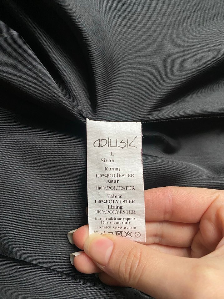 Siyah oversize Kadın Blazer Ceket - Görsel 5