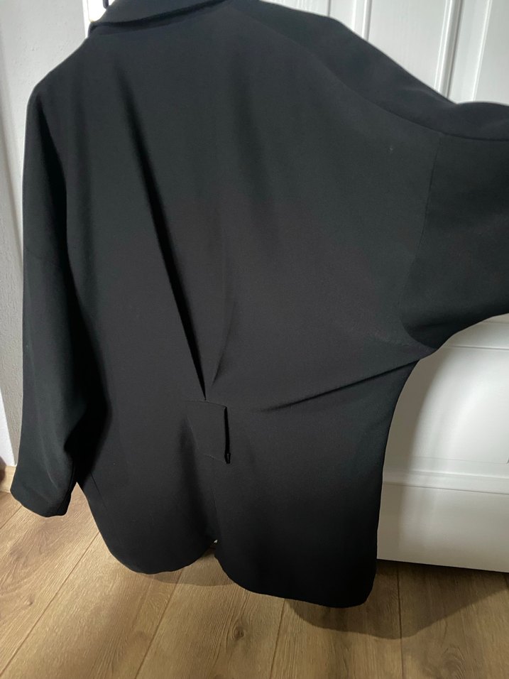 Siyah oversize Kadın Blazer Ceket - Görsel 3