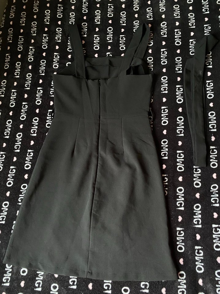 Siyah mini elbise - Görsel 5