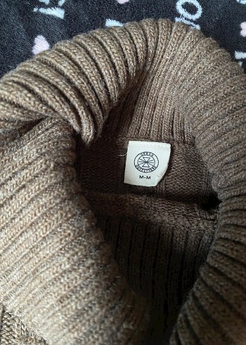 Kahverengi Örgü Boğazlı Kolsuz Kadın Kazak elbise - Görsel 6