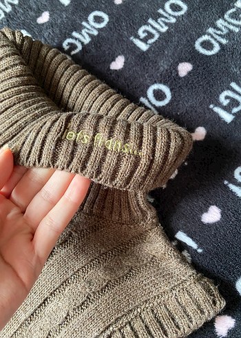 Kahverengi Örgü Boğazlı Kolsuz Kadın Kazak elbise - Görsel 5