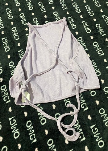 Kızlar için Mor Triko sırt dekolteli bluz - Görsel 2