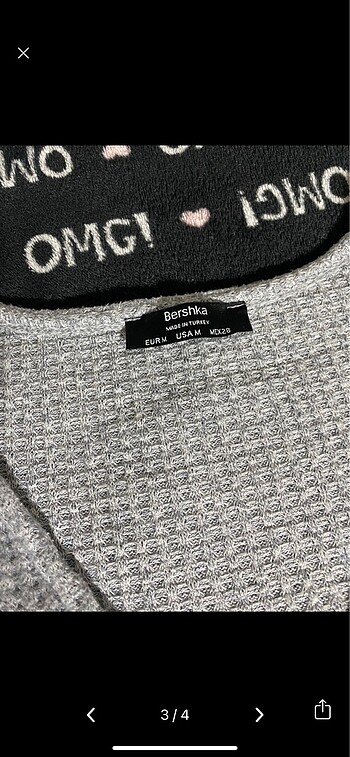 m Beden Bershka crop hırka