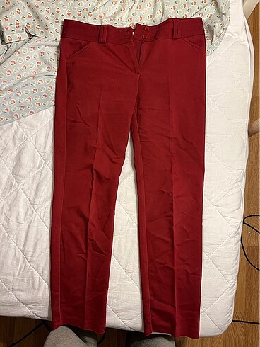38 Beden bordo Renk Kırmızı pantolon