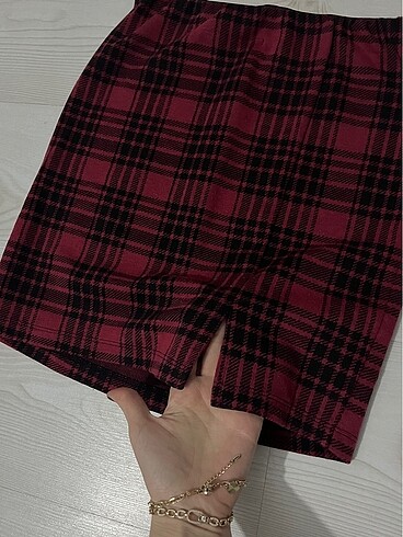 Lc Waikiki ekose mini etek