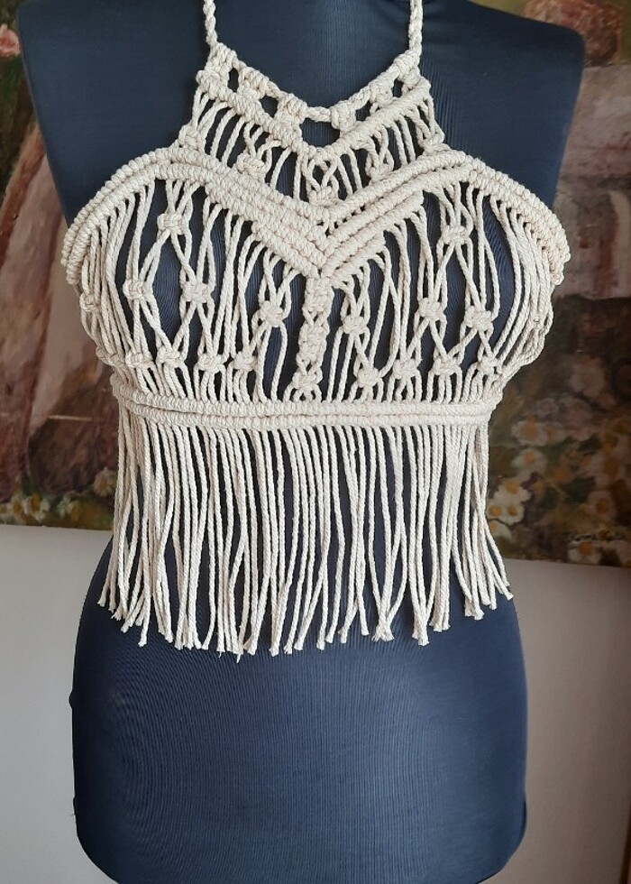 Makrome bustiyer - Görsel 3