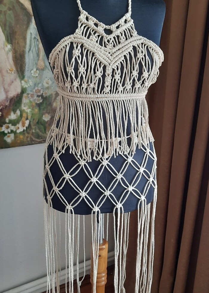 Makrome bustiyer - Görsel 5