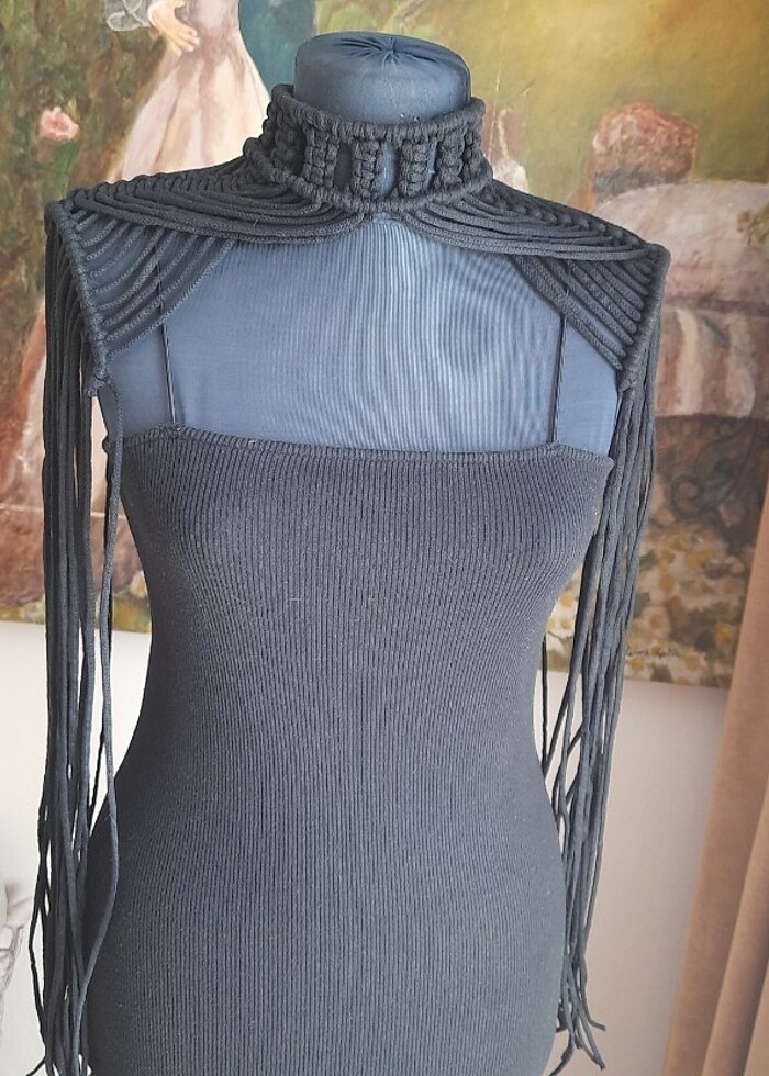 Makrome apoletli body - Görsel 5