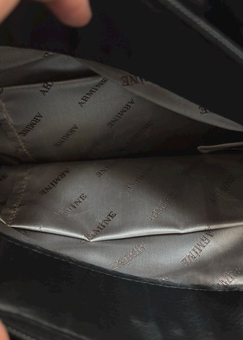 Zincir Detaylı Siyah Deri Kadın Çanta - Görsel 3