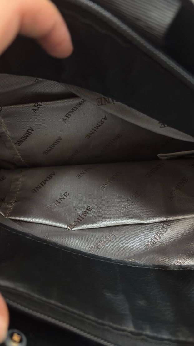 Zincir Detaylı Siyah Deri Kadın Çanta - Görsel 3