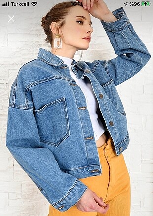 Crop Denim Ceket