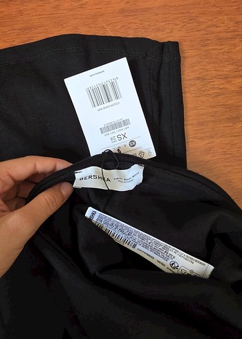 xs Beden siyah Renk Bershka Siyah İspanyol Paça Pantolon Tayt