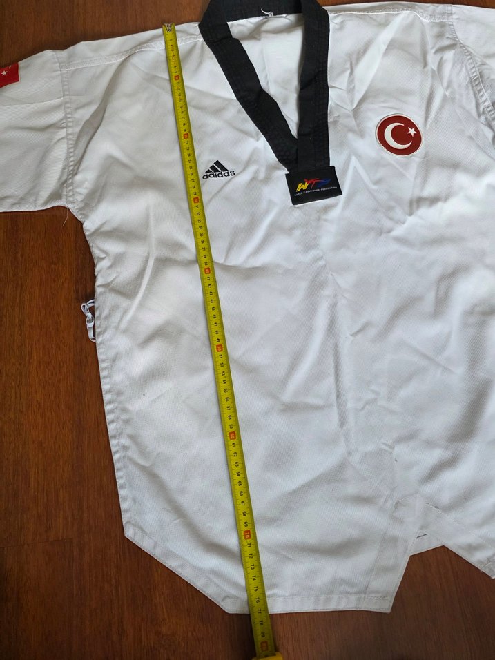 Adidas Milli Takım Taekwondo Dobok Siyah Yaka 180 170 - Görsel 3