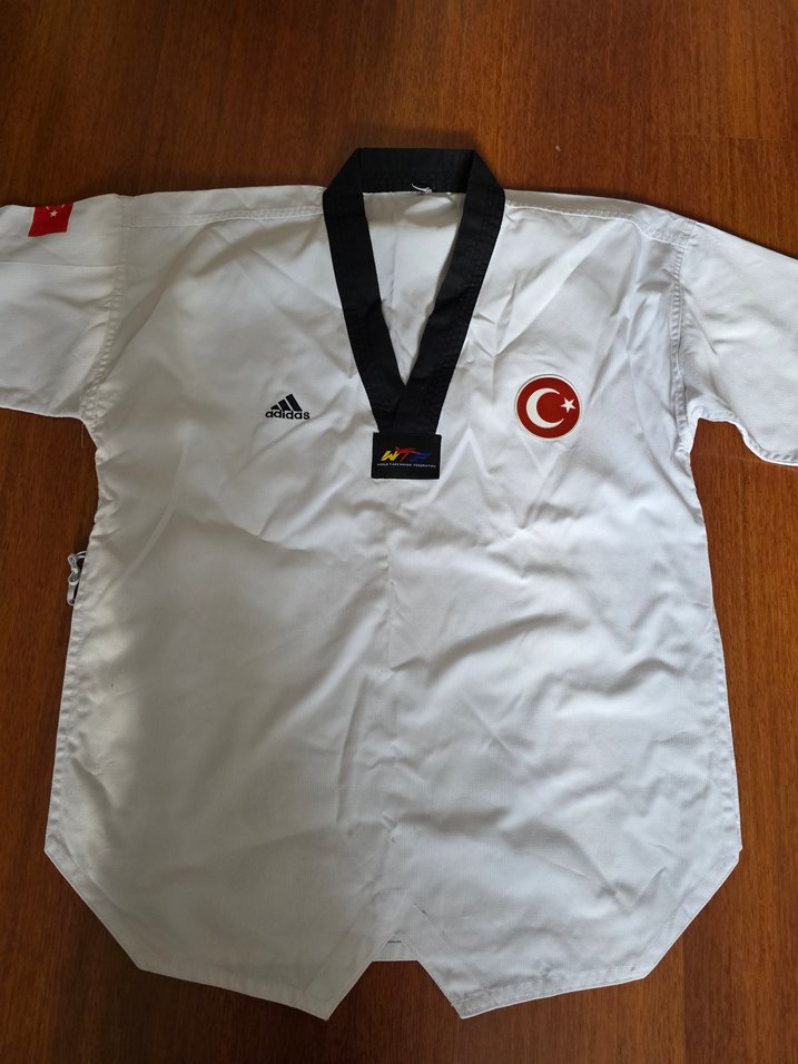 Adidas Milli Takım Taekwondo Dobok Siyah Yaka 180 170 - Görsel 2