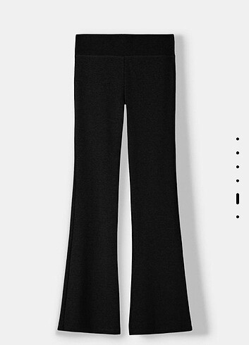 Bershka Ispanyol Paça Siyah Pantalon