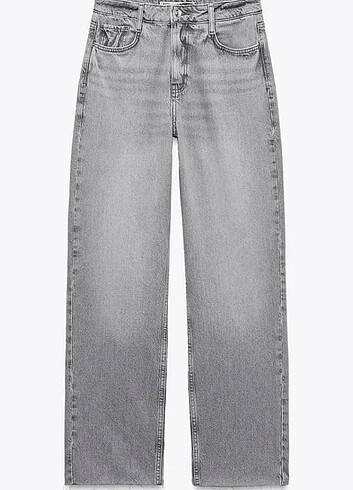 Zara Jean Gri Mavi Beyaz Pantalon
