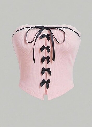 Lolita Coquette Dantelli Bluzlar Pembe Siyah Beyaz Mor