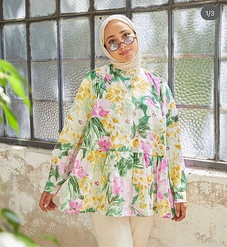 Çiçekli tunik kadriye baştürk model