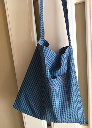American Vintage Kareli bez çanta