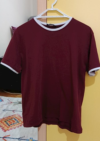 Bordo Kısa Kollu Tişört