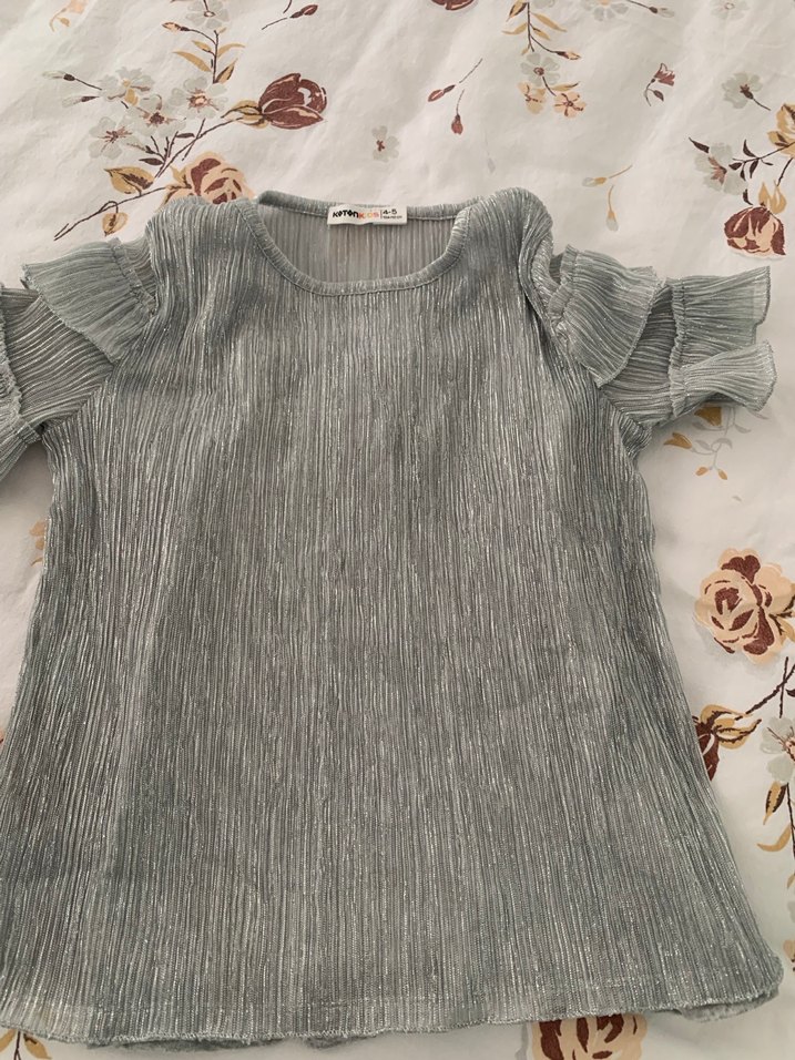 Kız çocuk simli tütülü takım - Görsel 4