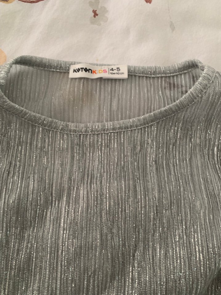 Kız çocuk simli tütülü takım - Görsel 2