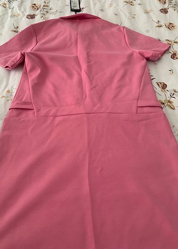 Pembe Fermuarlı Kadın elbise - Görsel 4