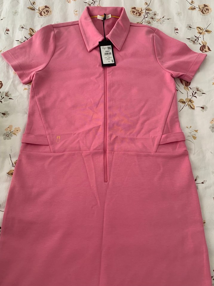 Pembe Fermuarlı Kadın elbise - Görsel 2