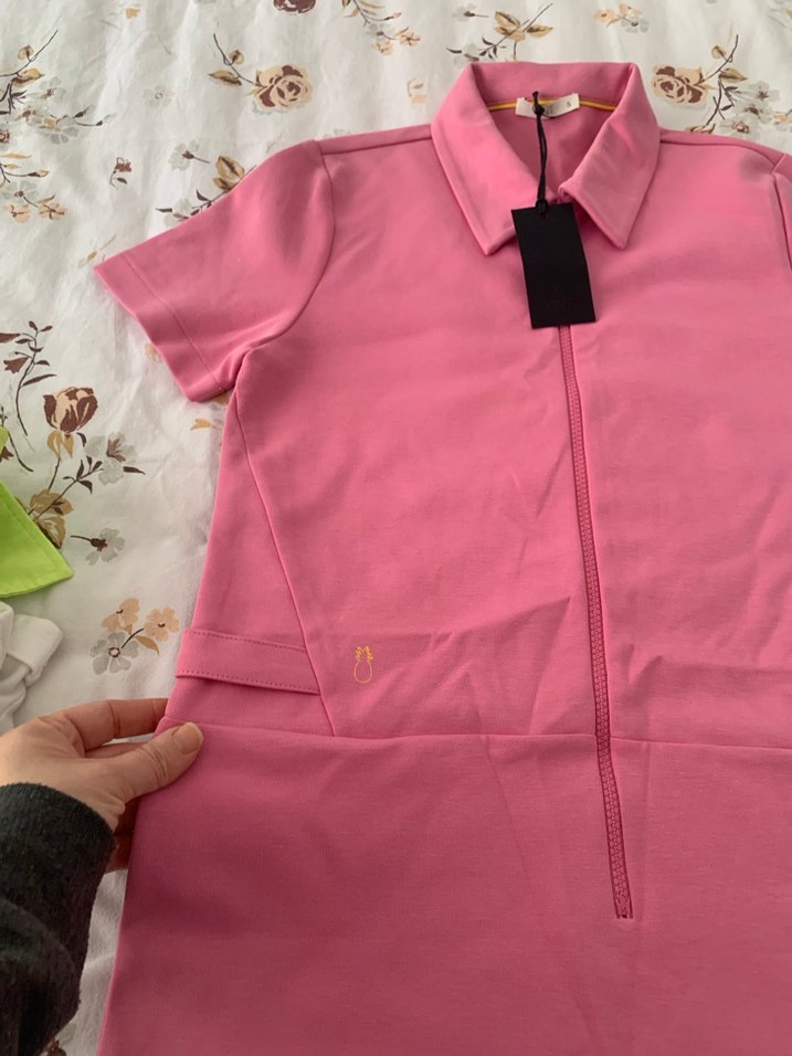 Pembe Fermuarlı Kadın elbise - Görsel 3