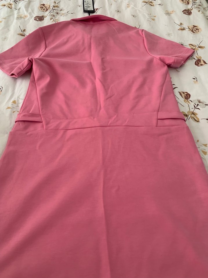 Pembe Fermuarlı Kadın elbise - Görsel 4