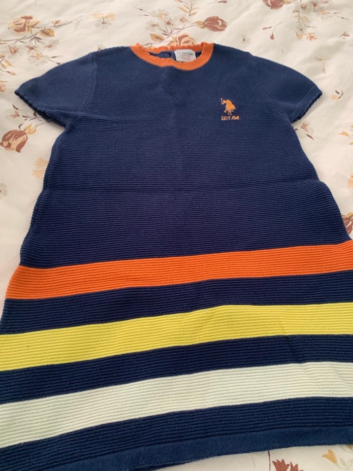 Kız çocuk Polo triko elbise tertemiz - Görsel 3