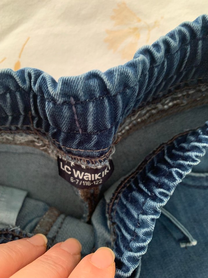 Mavi Rahat Kesim Kot Pantolon - Görsel 2