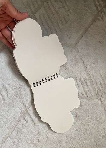 Turkuaz Puantiyeli Kedi Tasarımlı Defter