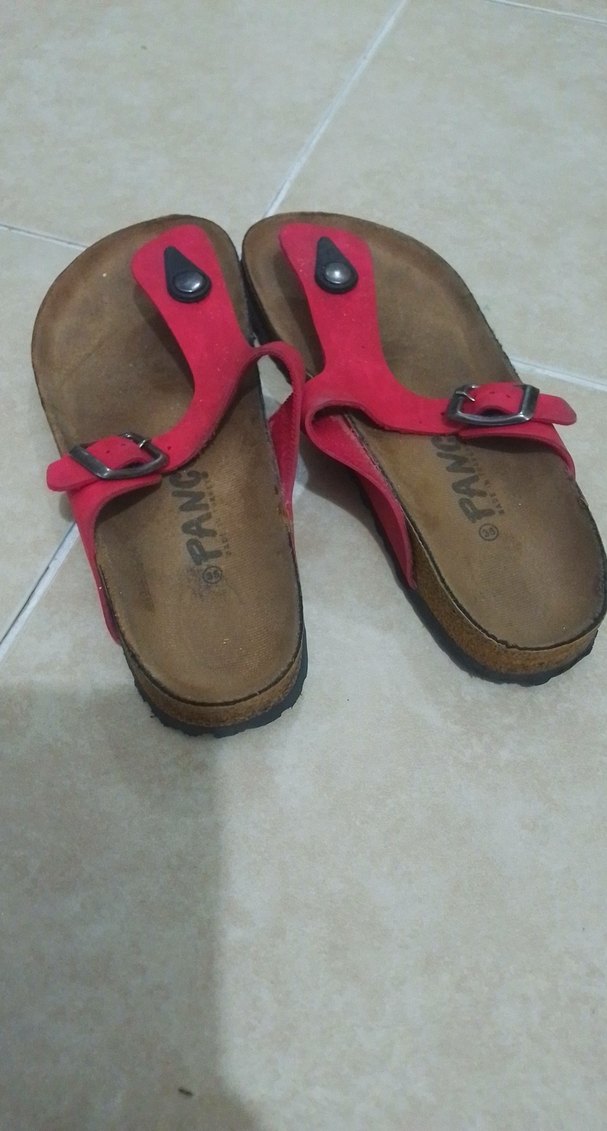 Panço 35 numara Kırmızı Tokalı Kadın Parmak Arası Terlik - Görsel 3