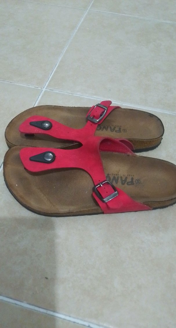 Panço 35 numara Kırmızı Tokalı Kadın Parmak Arası Terlik - Görsel 2