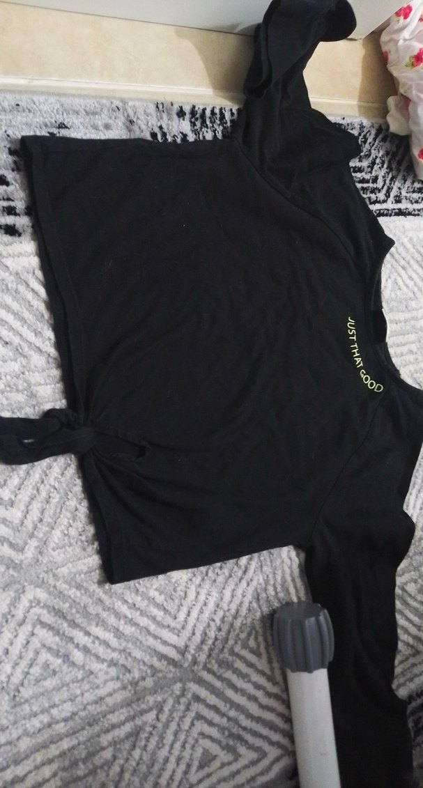 Nakışlı Siyah Kız Sweatshirt - Görsel 2